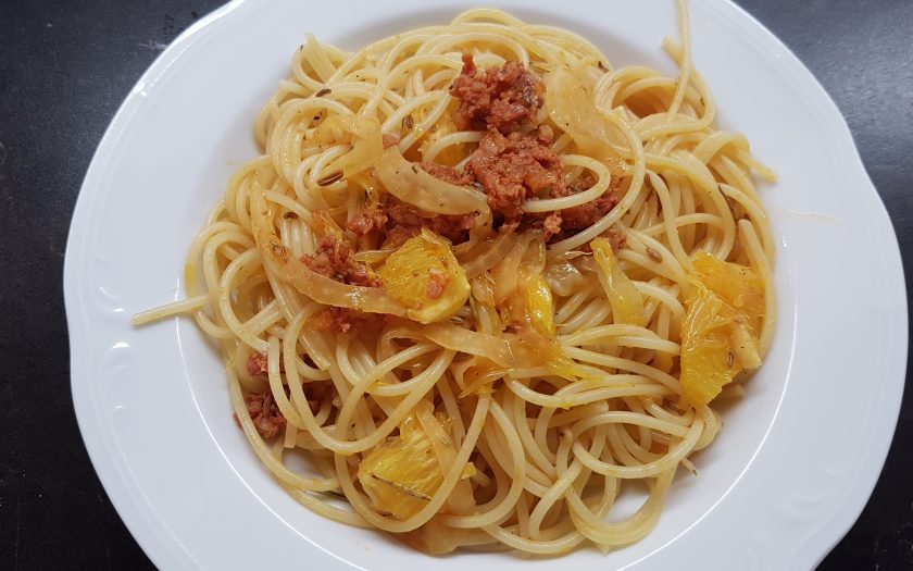 Spaghetti mit Chorizo, Fenchel und Orange – Beate kocht